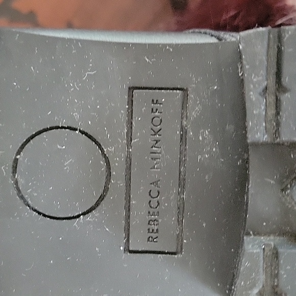 Rebecca Minkoff Jaylin Fox Fur-Trim Leather Lug Sole Combat Boot, Black 8 M - Picture 6 of 11